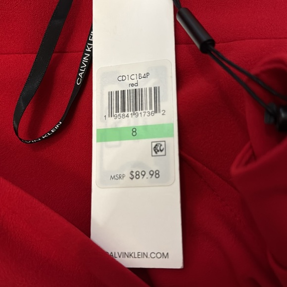 Calvin Klein. Red sleeveless dress - Picture 5 of 5